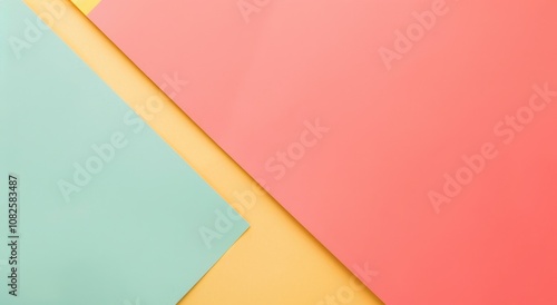 Peach, Yellow, and Teal Gradient Background with Copy Space
