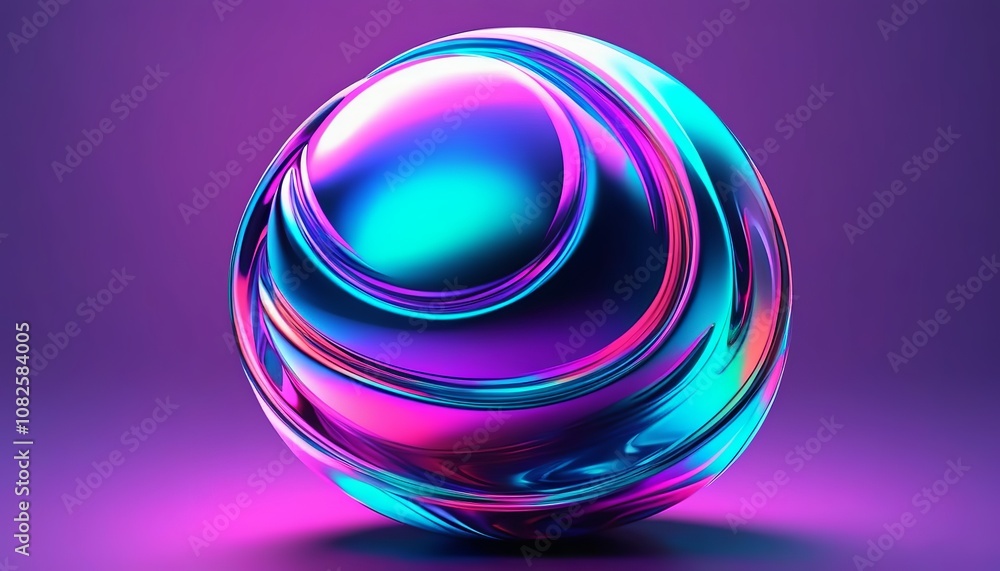 Holographic Neon Globe. Created with Generative AI Technology Holographic Neon Globe. Created with Generative AI Technology