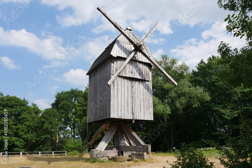 Bockwindmühle im Freilichtmuseum Molfsee in Schleswig-Holstein photo