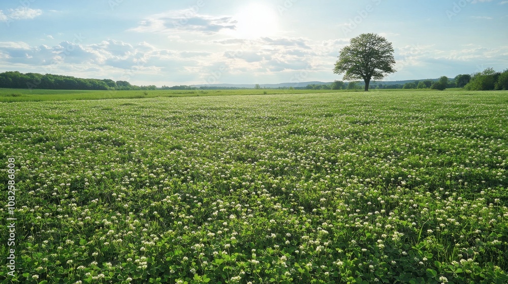 Serene Meadow Under a Bright Blue Sky Serene Meadow Under a Bright Blue Sky