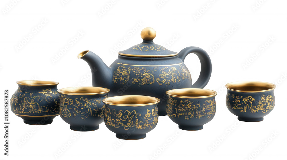Traditional Chinese Tea Ceremony Set with Golden Accents, Chinese New Year Festival, Isolated on White, PNG File, Transparent Background
Traditional Chinese Tea Ceremony Set with Golden Accents, Chinese New Year Festival, Isolated on White, PNG File, Transparent Background