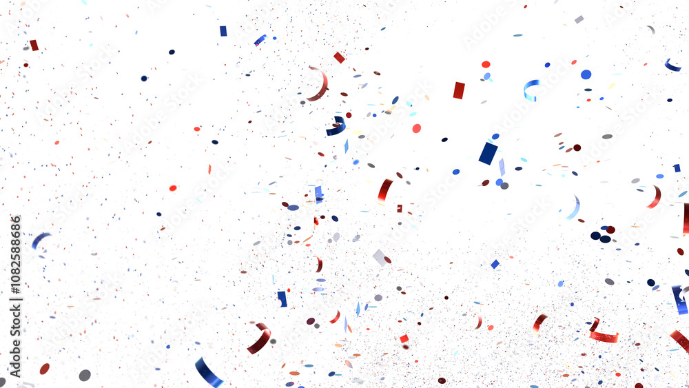 Confetti - Festive background with confetti in the shape of Confetti in the color of the American flag. US independence day. Confetti - Festive background with confetti in the shape of Confetti in the color of the American flag. US independence day.