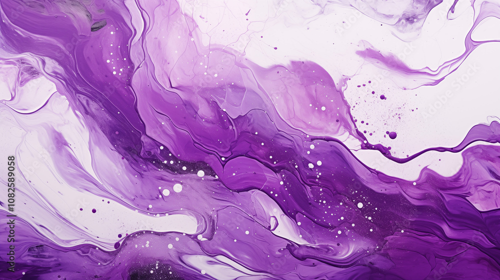 Abstract background with flowing purple and silver paint drips featuring artistic elegance and randomness
Abstract background with flowing purple and silver paint drips featuring artistic elegance and randomness