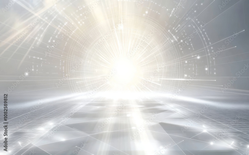 Futuristic concept background of abstract white and grey square shapes with halftones. Futuristic concept background of abstract white and grey square shapes with halftones.