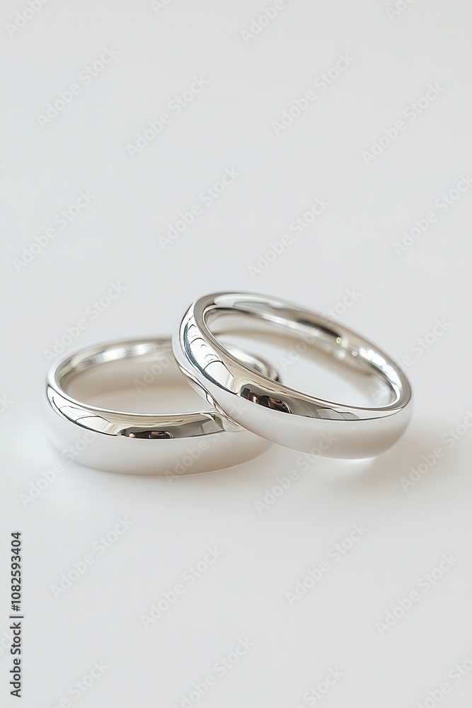a close-up of matching wedding bands, minimalist elegance, isolated on white background a close-up of matching wedding bands, minimalist elegance, isolated on white background