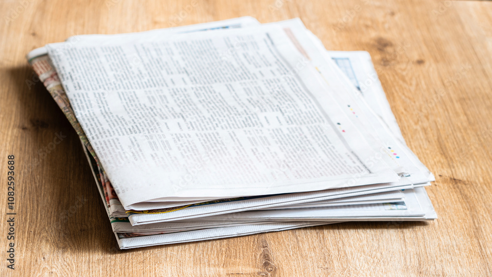 Obraz premium Different newspapers against newspaper background