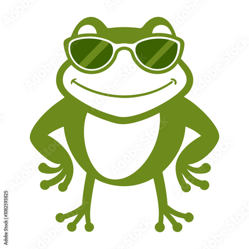 Tree Frog Line Art Vector Illustration.