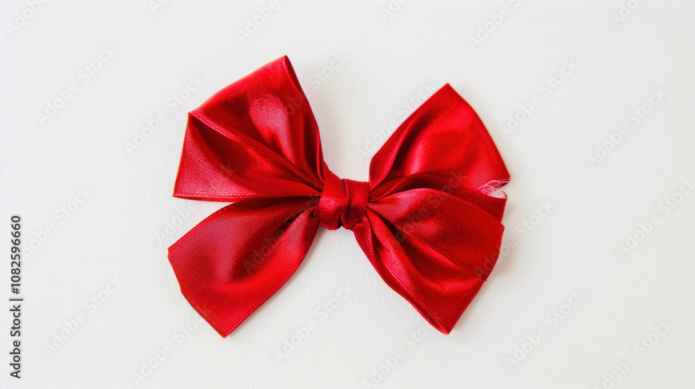 red gift ribbon gift bow on white red gift ribbon gift bow on white