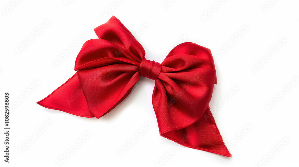 red gift ribbon gift bow on white red gift ribbon gift bow on white