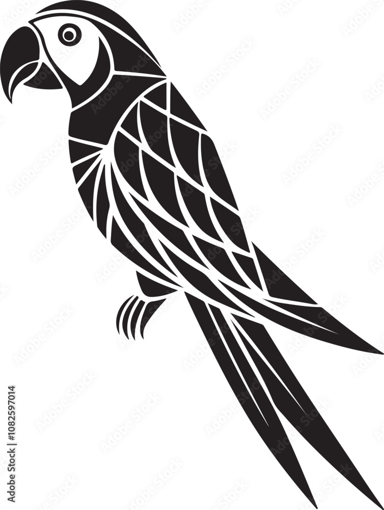 Obraz premium scarlet macaw bird vector illustration transparent background