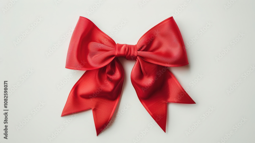 red gift ribbon gift bow on white red gift ribbon gift bow on white