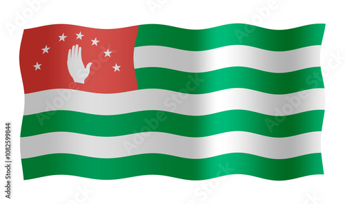 Fotografie Flag of Abkhazia, in the Southern Caucus.