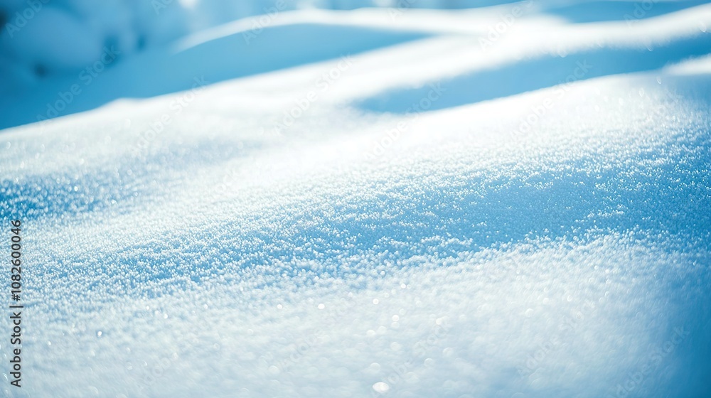 Obraz premium Glistening snow texture under bright sunlight