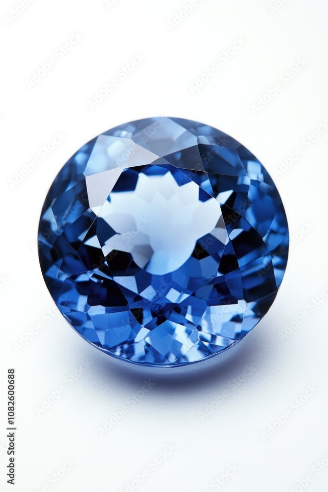 Blue Diamond on White Surface Blue Diamond on White Surface