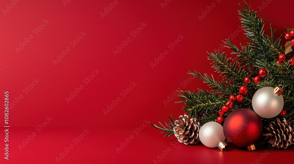 Red and white ornaments Red and white ornaments