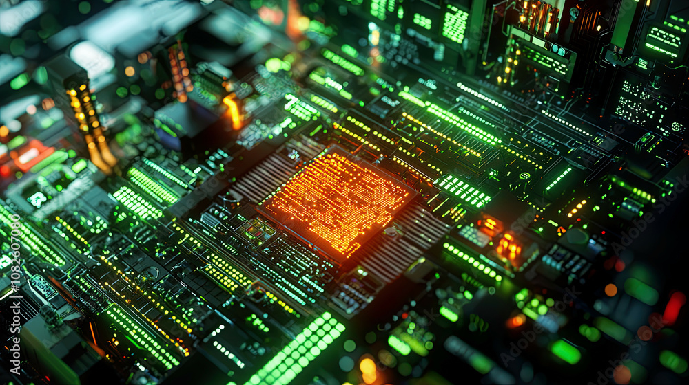 Obraz premium Hyper-detailed glowing cyber defense layers with complex encryption systems safeguarding sensitive data