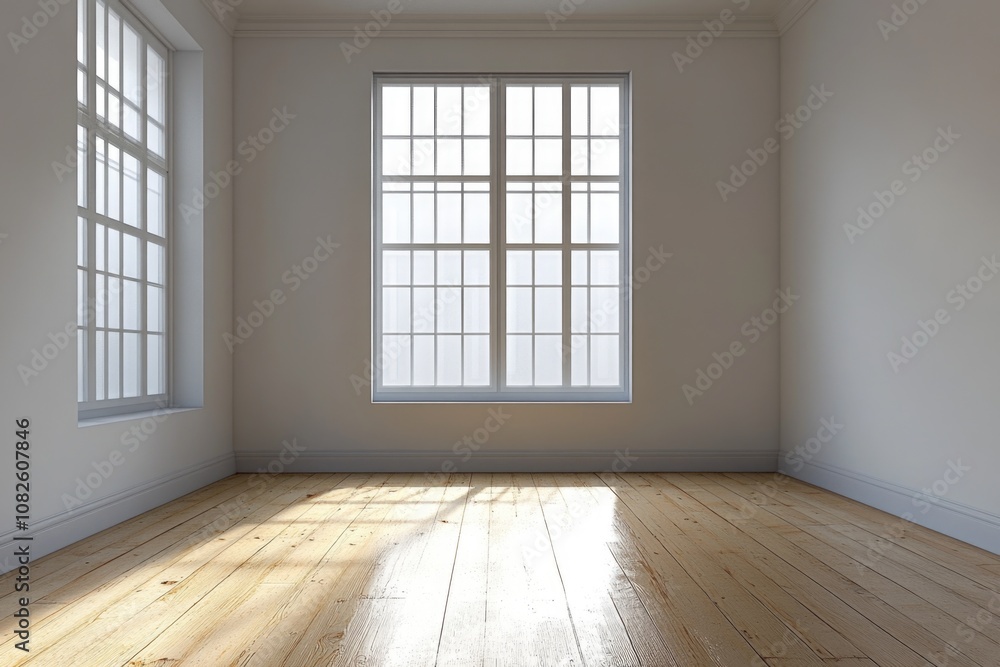 Obraz premium Empty Room with Window