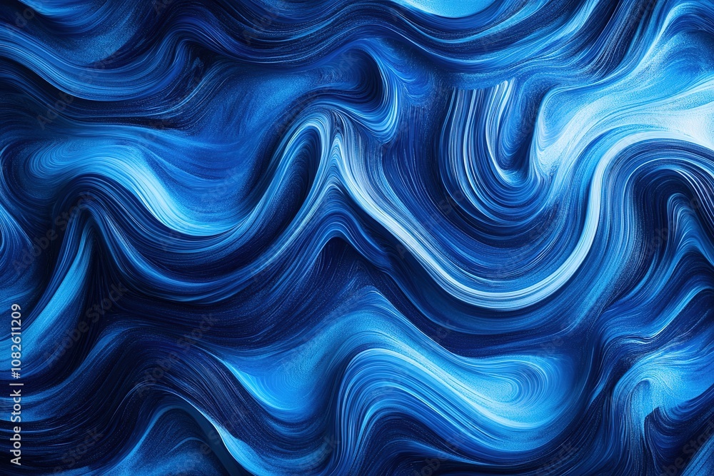 Blue wavy abstract background with fluid dynamic texture Blue wavy abstract background with fluid dynamic texture
