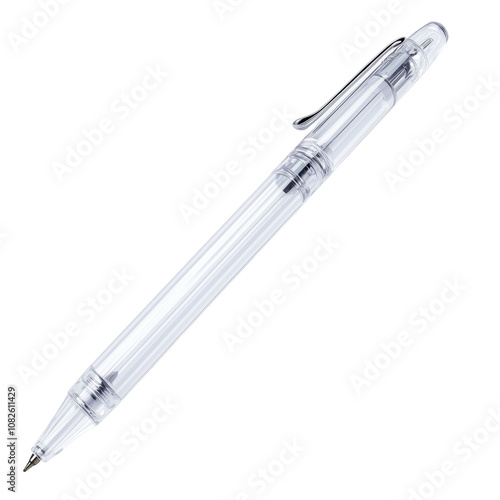 A transparent ballpoint pen for smooth writing