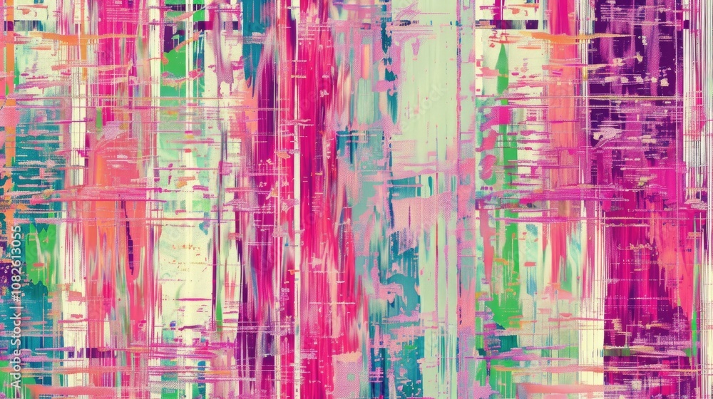 Glitch art pattern with digital distortion Glitch art pattern with digital distortion
