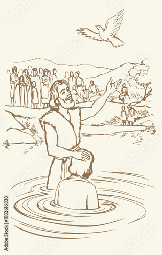 Vector drawing. Pilat washes his gands