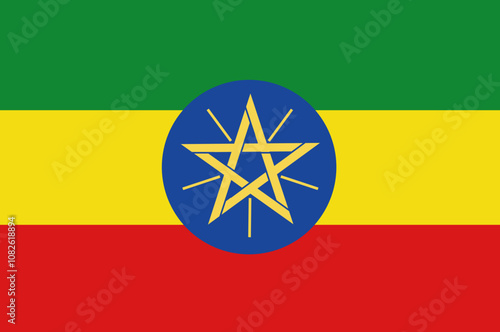 Editable Ethiopia Flag Vector - High-Resolution National Symbol Customizable Vector File for Africa