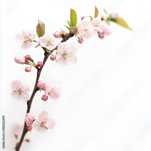 modern 2D doodle cartoon flower concept with open space for text, featuring whimsical floral and leafy elements on crisp white backgrounds.