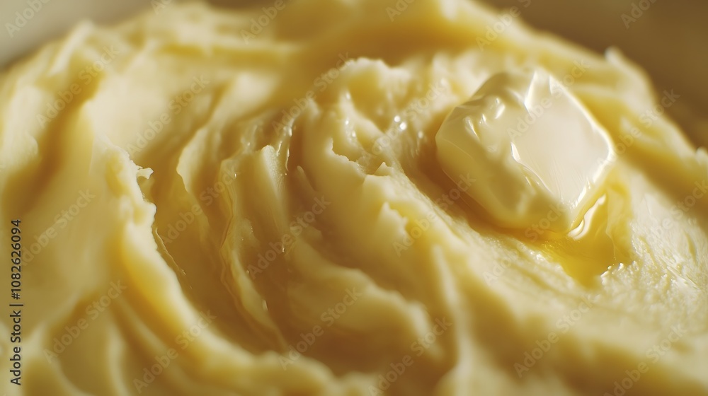 A close-up of a bowl of creamy mashed potatoes with a pat of butter melting on top, showing the smooth, velvety texture. Cinematic Scene, 4k resolution, cinematic scene A close-up of a bowl of creamy mashed potatoes with a pat of butter melting on top, showing the smooth, velvety texture. Cinematic Scene, 4k resolution, cinematic scene