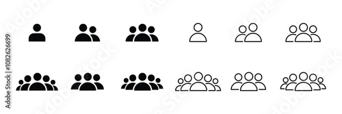 squad icon in different style vector illustration. black squad vector icons designed in filled, outline, line and stroke style can be used for web, mobile, UI. User team vector icons.