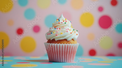 Delightful Cupcake with Sprinkles