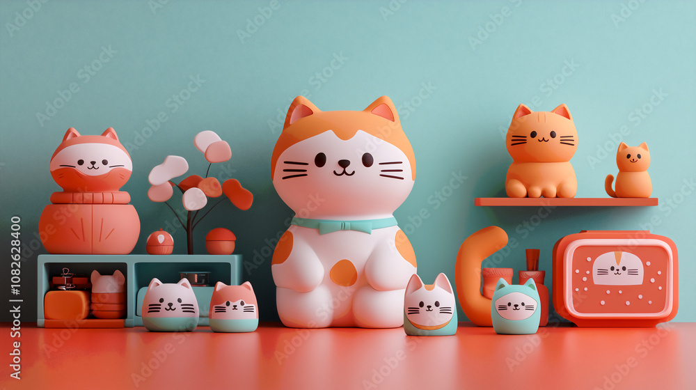 Whisker Wonders : A Collection of Cute Cat Figures in Pastel Harmony. Whisker Wonders : A Collection of Cute Cat Figures in Pastel Harmony.