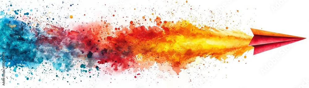 Soaring action paper airplane colorful creative space digital artwork abstract environment dynamic viewpoint expression of opportunity Soaring action paper airplane colorful creative space digital artwork abstract environment dynamic viewpoint expression of opportunity