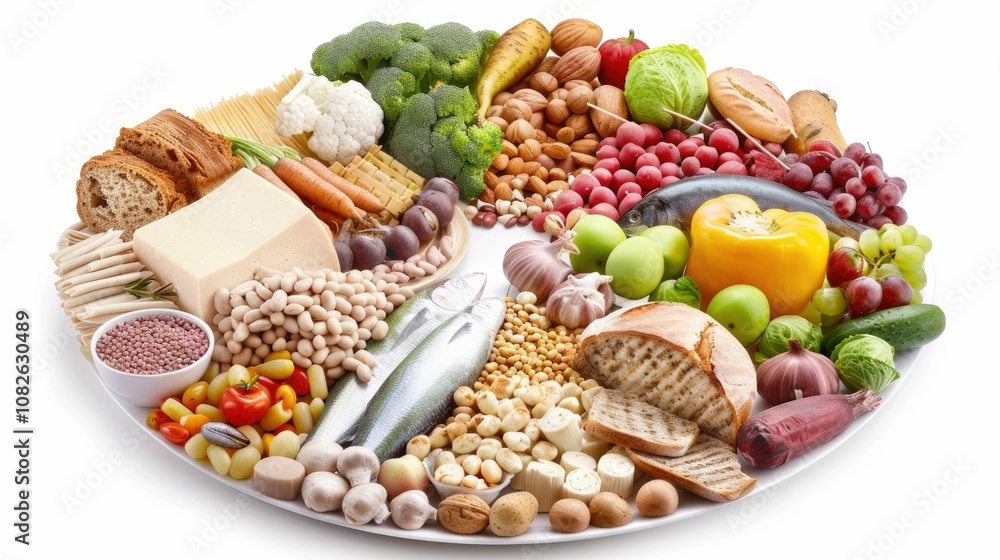 Healthy meal portions divided in a pie chart format Healthy meal portions divided in a pie chart format