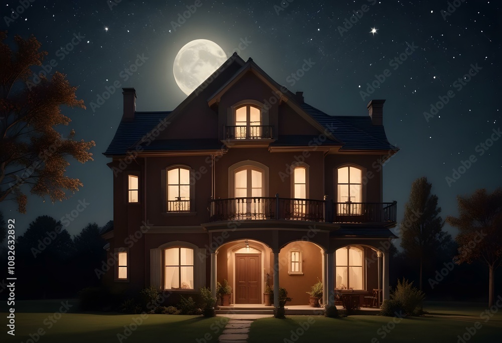3d Peaceful and Beautiful Home isolated on with different colour of background 3d Peaceful and Beautiful Home isolated on with different colour of background