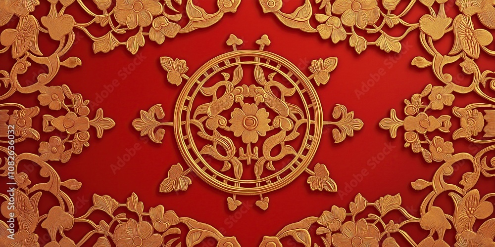Elegant abstract background with golden flowers Elegant abstract background with golden flowers