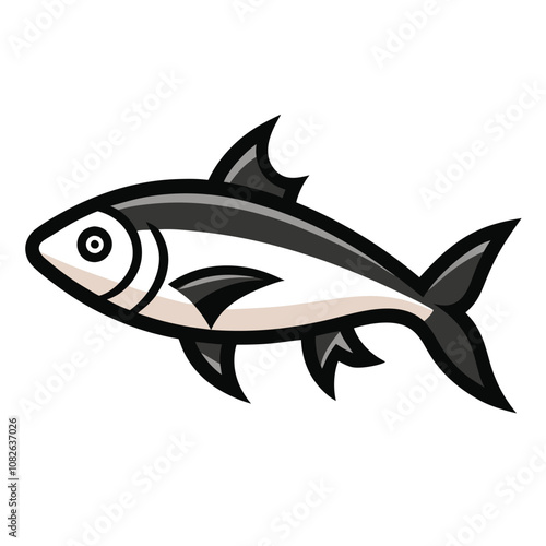 Solid color Herring animal vector design