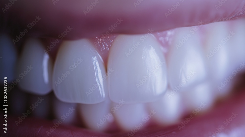 Close-up of dental floss being used to clean teeth, emphasizing personal hygiene and oral health care routine. Close-up of dental floss being used to clean teeth, emphasizing personal hygiene and oral health care routine.