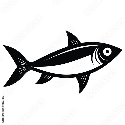 Solid color Herring animal vector design