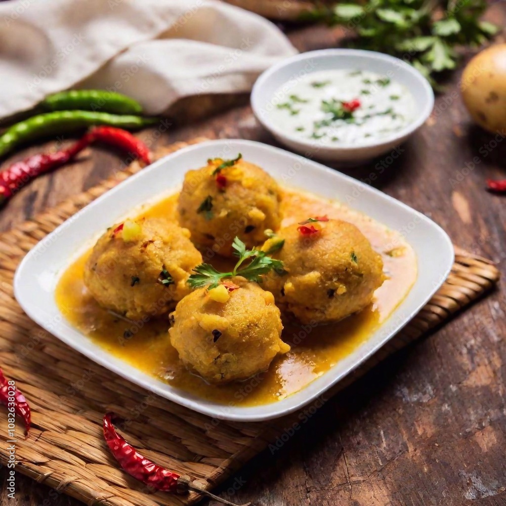 top view of Aloo Bonda top view of Aloo Bonda