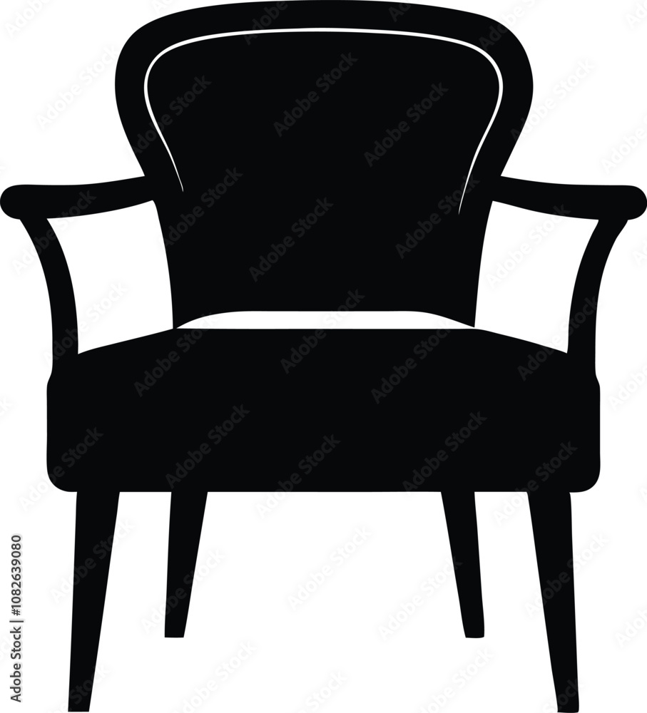 chair silhouette vector, chair icon, deck chair chair silhouette vector, chair icon, deck chair