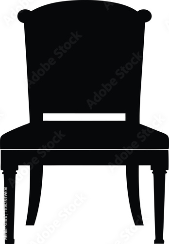 chair silhouette vector, chair icon, deck chair