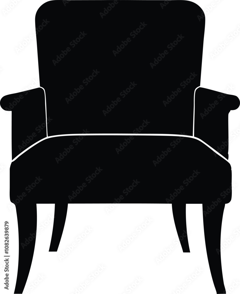 chair silhouette vector, chair icon, deck chair chair silhouette vector, chair icon, deck chair