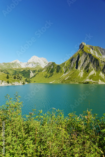 Spullersee lake, the Lechtal Alps, Austria photo