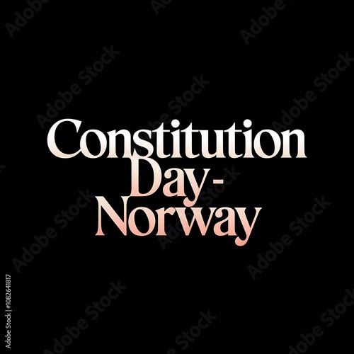 Constitution Day in Norway Text Graphic