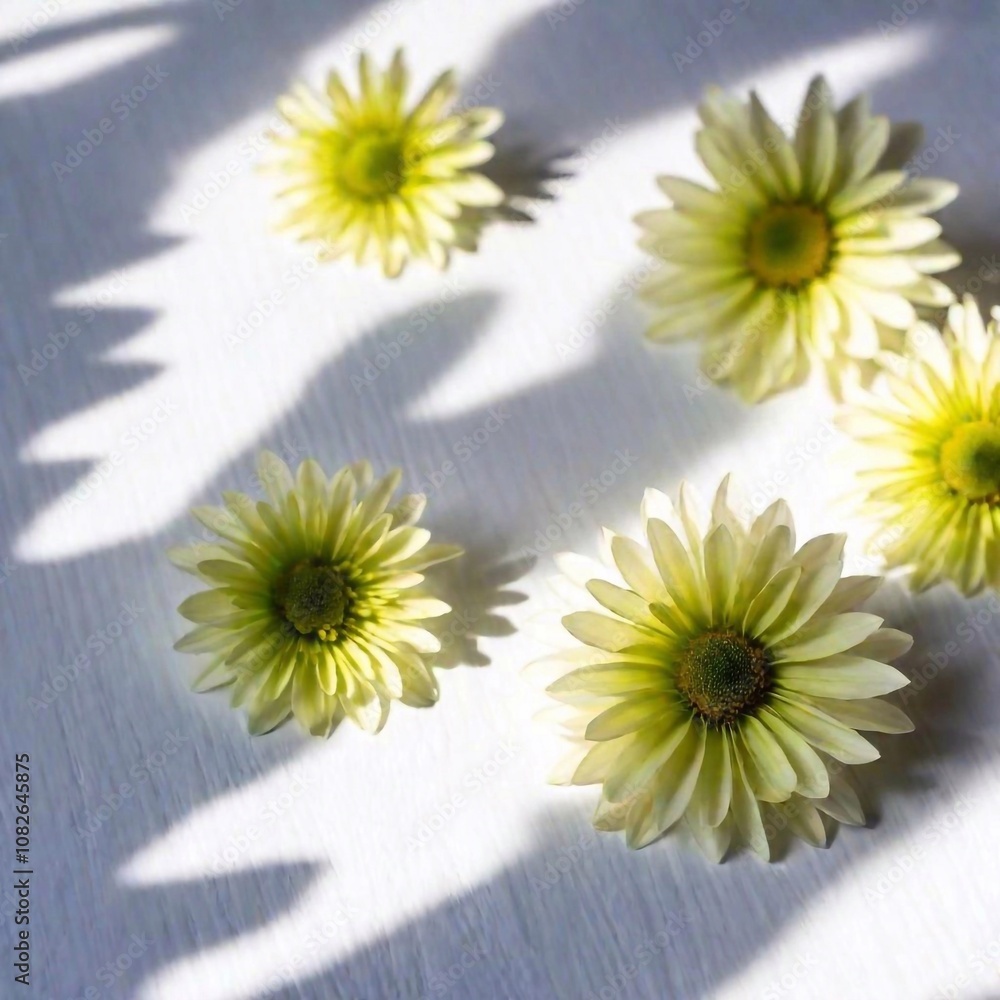 Fototapeta premium beautiful flowers on a white background