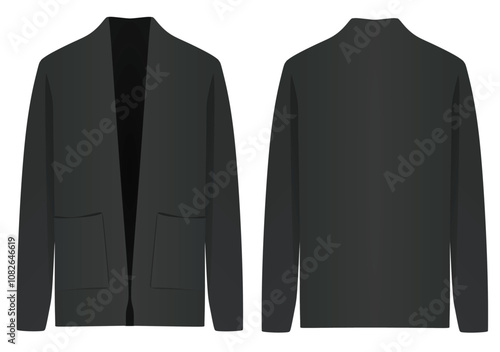 Male  black jumper. vector illustration