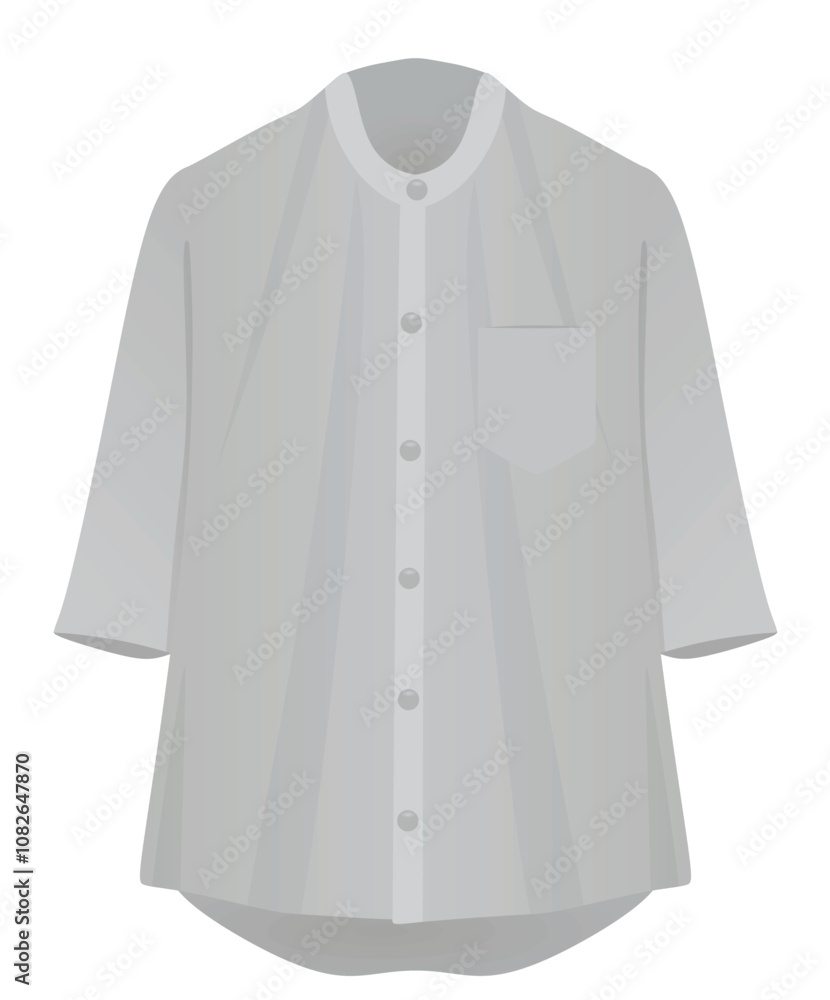 Short sleeve loose shirt. vector illustration Short sleeve loose shirt. vector illustration