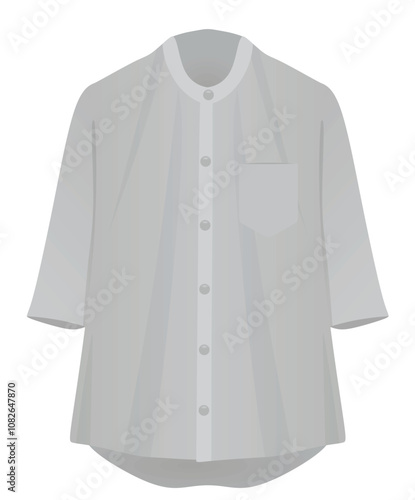 Short sleeve loose shirt. vector illustration