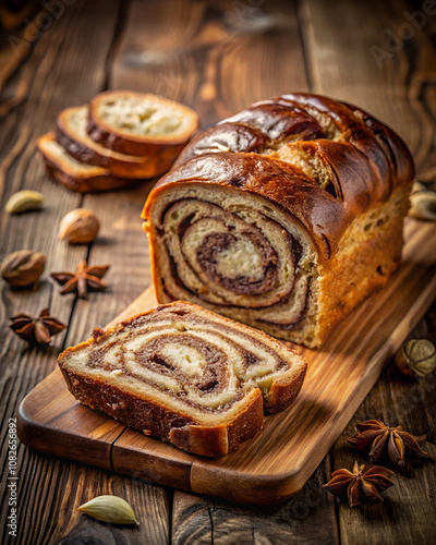 Cozonac with Cinnamon Filling