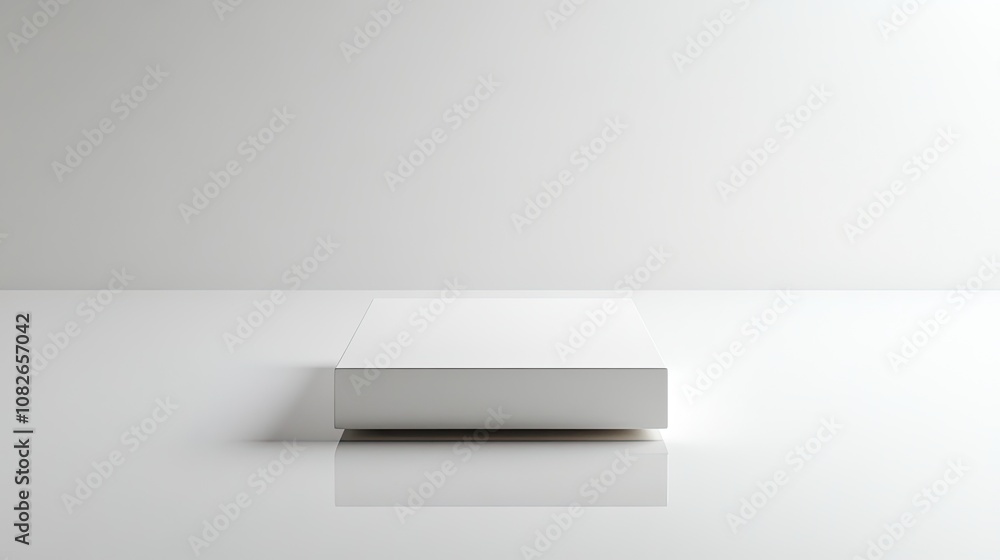 Minimalist square shape with subtle reflections on a white background, playing with light and shadow for a modern, sleek aesthetic. Minimalist square shape with subtle reflections on a white background, playing with light and shadow for a modern, sleek aesthetic.